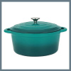 Perfect Home Smaltovaný liatinový hrniec 28,5 cm, 6 l, tyrkysový 16638