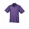 Premier Workwear Pánska košeľa s krátkym rukávom PR202 Purple -ca. Pantone 269 41 (16)
