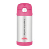 Thermos FUNtainer - detská termoska so slamkou a vlastným popisom - ružová 355 m-v ext. sklade