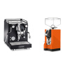 La Pavoni Cellini Classic, black + Eureka Mignon Specialita, CR orange