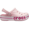 Crocs BAYABAND CLOG K ružová,biela Detské šľapky J3