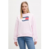 Tommy Jeans mikina dámska bavlnená DW0DW22742 ružová L