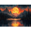 NORIMPEX Diamantové maľovanie Zlatý mesiac v horách 30 x 40 cm