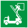 Značka Núdzové okno, ISO 7010, fólia, LN, SK, 150 x 150 mm, 10 ks