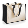 Westford Mill Jutová nákupná taška WM422 Black 42 x 33 x 19 cm