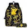 Školská taška - batoh PIKACHU s peračníkom ŽLTO-ČIERNA