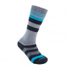 SENSOR PONOŽKY SLOPE MERINO detské, šedá/čierna/tyrkysová Veľkosť: S/35-38