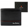 Pánska kožená peňaženka Pierre Cardin YS605 8825 čierno-červená 11 x 9 x 2,8 cm