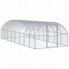 Vonkajšia klietka pre kurčatá, 3x8x2 m, galvanizovaná oceľ