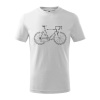 Bicykel názvy - Tričko detské bavlnené - 134 cm/8 rokov ( Biela )