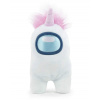 Bílý Amongus - plyšová postavička ze hry Among us (Unicorn Amongus - 30 cm)