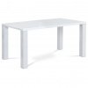 Autronic jedálenský stôl 160x90x76 cm, vysoký lesk biely AT-3008 WT