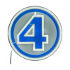 Neonová Lampička na zeď - Fantastic 4 Logo, PP14789MUVN