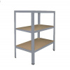 Meets-ecommerce UG Kovový regál 115x70x60, 3-4 police Farba: Sivá, Počet polic: 3 police