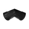 GALECO PVC roh vnútorný 90 stupňov - RAL 9005 Čierna, 90 mm