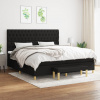 zahrada-XL Boxspring posteľ s matracom čierna 200x200 cm látka 3137423