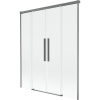 Mexen Rox, 2-krídlová posuvná vaňová zástena 140 x 150 cm, 8mm číre sklo, grafitový profil, 8C9-140-002-95-00