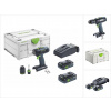 Festool T 18+3 HPC 4,0 I-Plus akumulátorový vŕtací skrutkovač 18 V 50 Nm Brushless ( 576446 ) + 2x akumulátor 4,0 Ah + nabíjačka + systainer