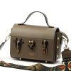 Taupe menšia dizajnová kožená kabelka Ego Totemic