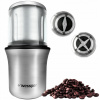 Elektrický mlynček Wessper strieborný 200 W na mletie kávy, orechov a korenia