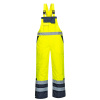 Portwest S489 Hi-Vis Reflexné zimné nohavice na traky žltá XS