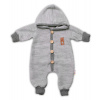 Pletený overálok s kapucňou Hand Made STAR Baby Nellys sivý