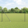 zahrada-XL Plot s stĺpmi Sivá 1.5 x 10 m Ocel potiahnutá PVC 3353213