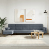 zahrada-XL Pohovka v tvare L tmavosivá 271x140x70 cm zamat 3157222