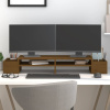 Stojan na monitor medovo-hnedý 100x27,5x15 cm masívna borovica-ForU-813972