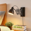 Lindby Nástenné svetlo Merle, čierne, 60 cm, lampa na čítanie, výsuvná - 9621726