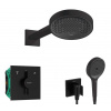 Hansgrohe Sprchový set s batériou pod omietku, s telesom, priemer 25 cm, 3 prúdy, matná čierna SANI21HHH405-HG