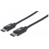 MANHATTAN Hi-Speed USB-C kábel, Type-C Male to Type-C Male, 0,5 m, čierny 354868