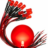 LED DIÓDY 12V 5mm ČERVENÉ MATNÉ - káble dĺžka 20 cm | komplet 10 KUSOV