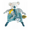 Plyšová koala s klipom na cumlík Yoca le Koala Doudou Dummy Holder Doudou et Compagnie v darčekovom balení modrá 20 cm od 0 mes DC3665
