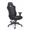 Manažérska stolička, čierne sivé čalúnenie, čierny podstavec, MAYAH Racer Plus