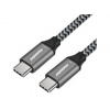 PremiumCord ku31ct15 USB 3.2 Gen 1 USB-C male - USB-C male, bavlněný oplet, 1,5m