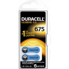 6 x Batéria pre načúvacie prístroje Duracell 675