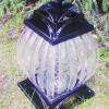 Svietnik, lampáš - Lanterna polystess / biela čierna základňa / 1 sz (Svietnik, lampáš - Lanterna polystess / biela čierna základňa / 1 sz)