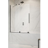 RADAWAY FURO BLACK PND II 120cm ľavá vaňová zástena pevná so zasúvacou časťou, profil čierny, sklo číre, 10109638-54-01L10112594-01-01