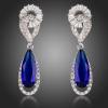 Francesca Petrucci Náušnice Swarovski Elements De Angelis E0108 Tmavě modrá