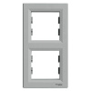 Asfora - Krycí rámeček dvojnásobný vertikální, aluminium, EPH5810261 (Schneider Electric, Asfora, aluminium)