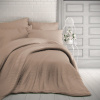 Kvalitex Francúzske saténové obliečky s prúžkom 1+2, 220x200, 70x90cm BÉŽOVÉ