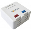 Solarix zásuvka modulárna pre 2 keystony na omietku biela SXMO-2-0-WH
