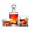 Krištáľový set na whisky BOHEMIA Quadro CRYSTALITE karafa+6 pohárov
