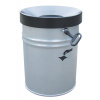 Samohasiaca nádoba na odpad, 24 litrov, oceľ, nové striebro