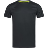 Stedman Tričko Active 140 Crew Neck, sportovní, krátký rukáv, pánské COT05840005902-black opal M Černý opál