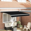 VidaXL Automatická zaťahovacia markíza čierna 300 x 250 cm