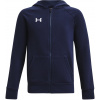 Mikina s kapucňou Under Armour Boys' UA Rival Fleece Full-Zip Hoodie 1379794-410 Veľkosť YLG