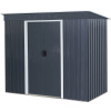 STREND PRO Garden Domček Strend Pro, záhradný, plech, antracit, so základňou, 217 x 110 x 174 cm 2172933