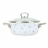 Belis Smaltovaná rajnica s pokrievkou Premium, biela, 24 cm, 4 l, 4 l